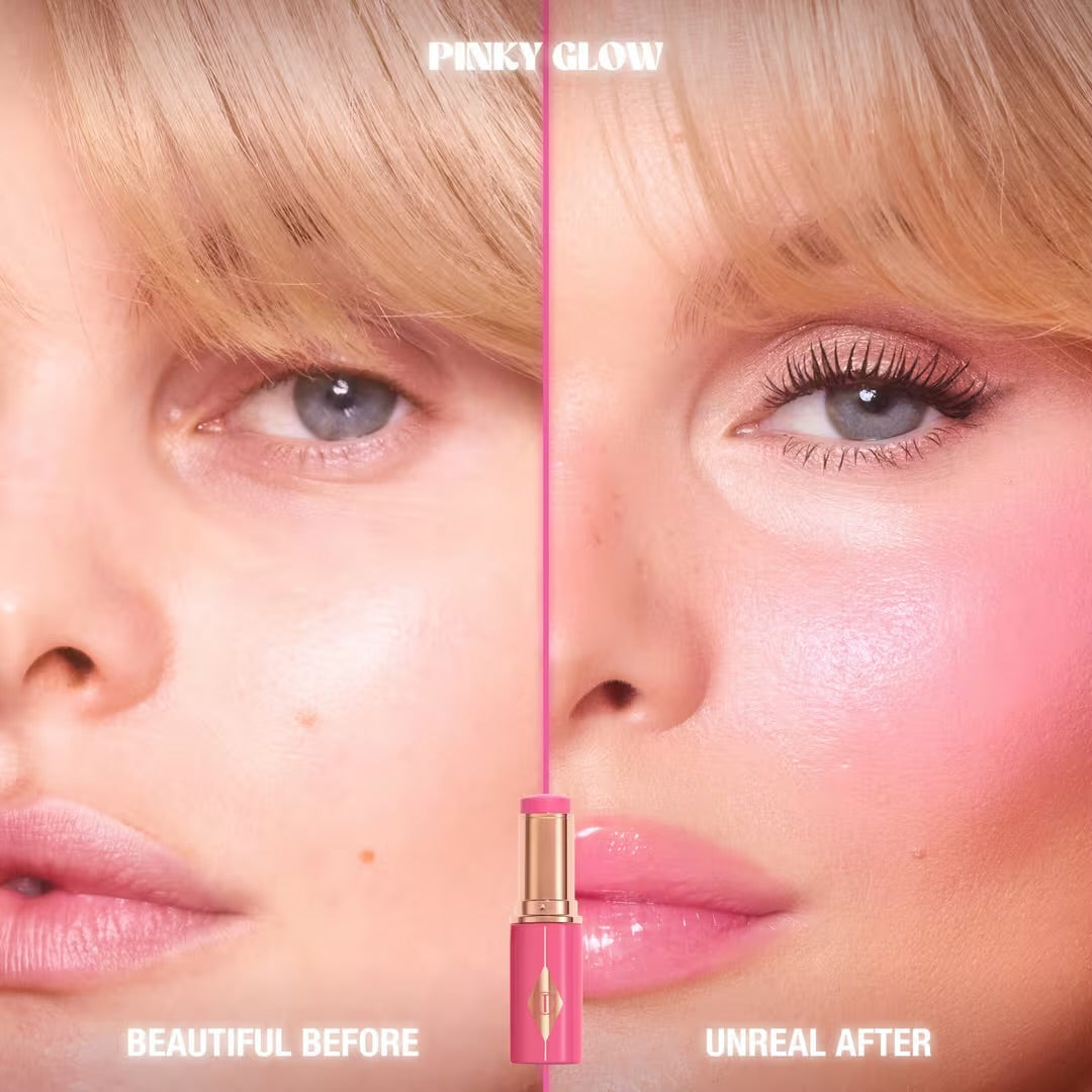 CHARLOTTE TILBURY - Unreal Lip + Cheek Glow Blush Stick - PINKY GLOW