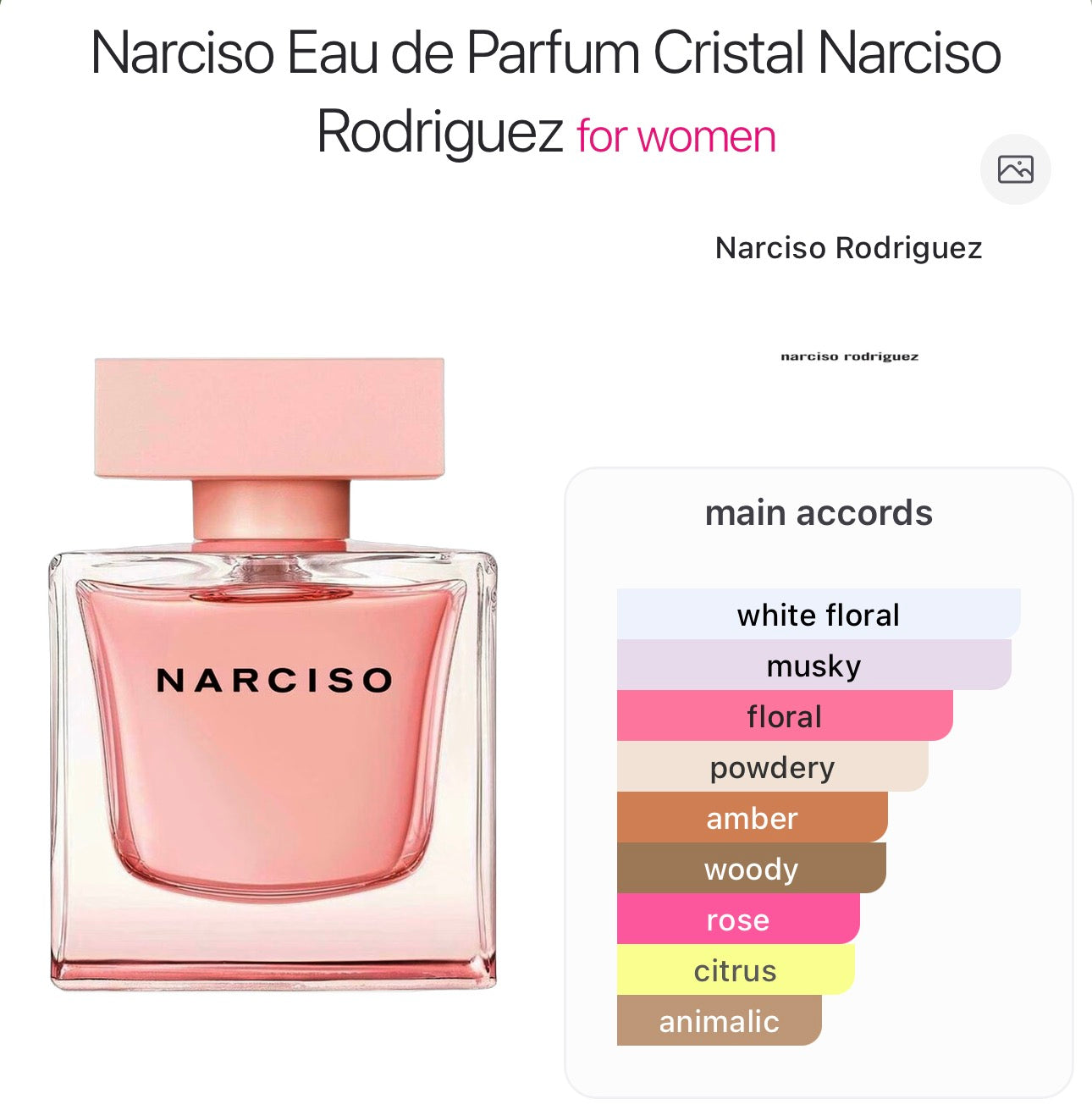 NARCISO RODRIGUEZ - Cristal EDP - 10ml