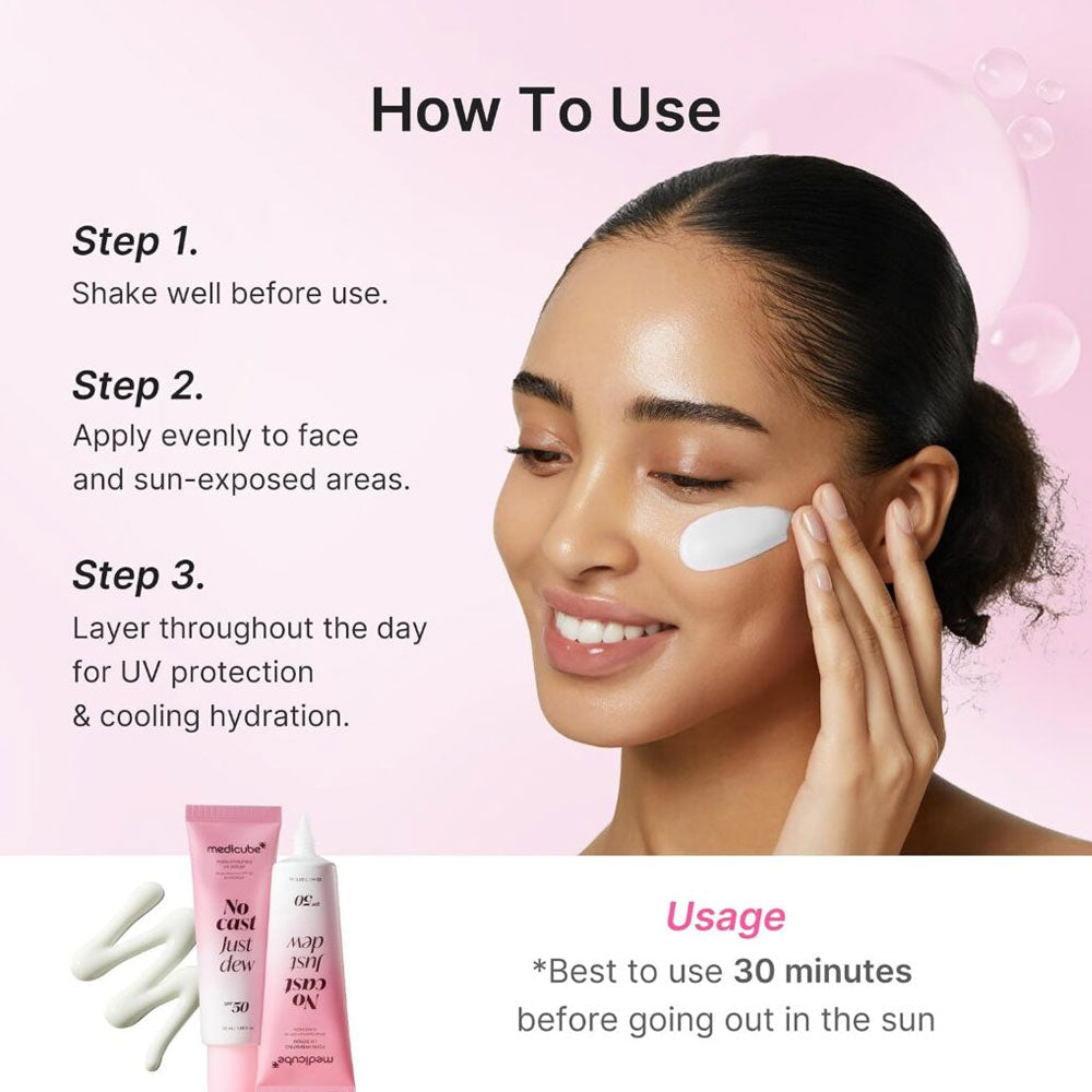 MEDICUBE - PDRN Hydrating UV Serum - No Cast Just Dew SPF 50+ Sunscreen - 50ml