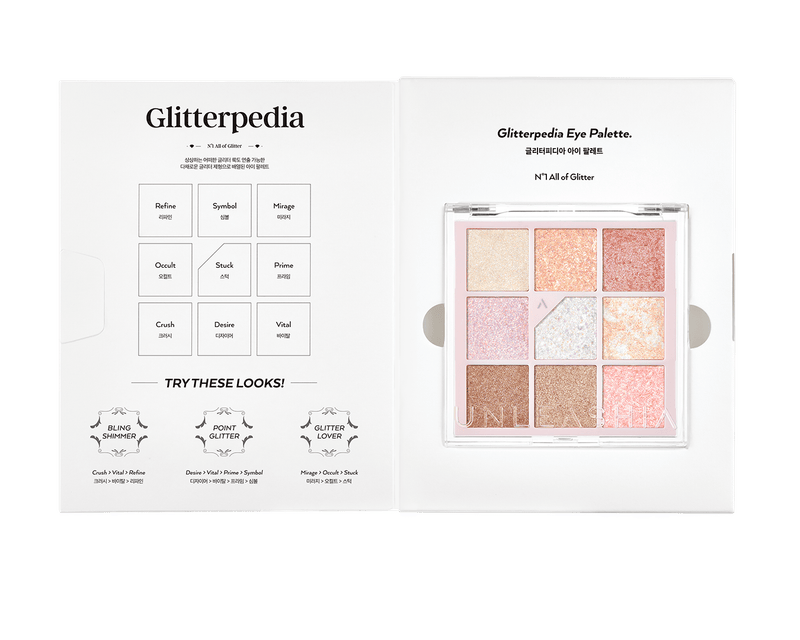 UNLEASHIA - Glitterpedia Eye Palette - All of Glitter No.01