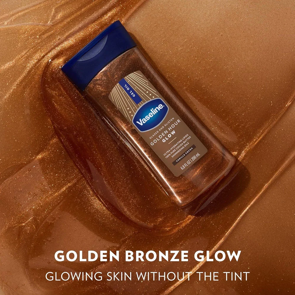 VASELINE - Glazed and Glisten Golden Hour Body Glow Gel Oil - 200ml