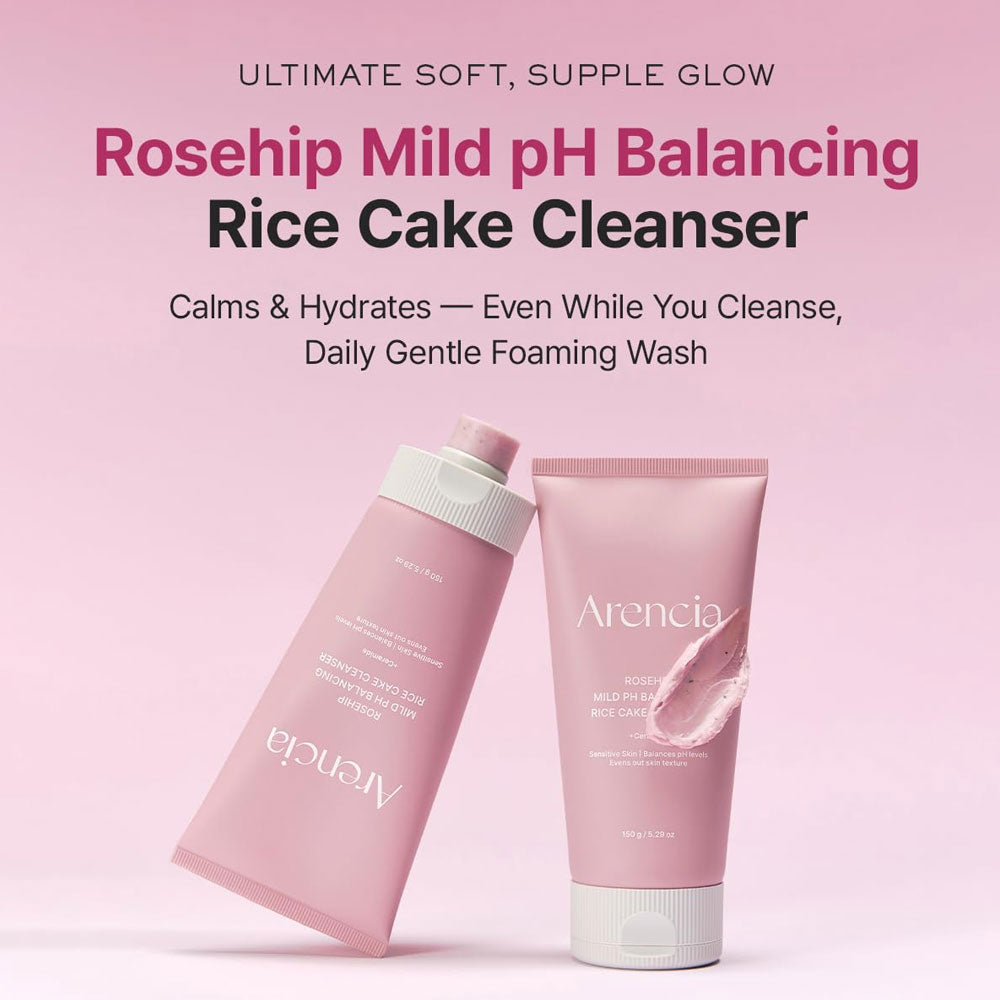 Arencia Rosehip Mild pH Balancing Rice Cake Cleanser 150g