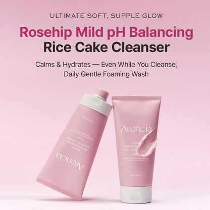 Arencia Rosehip Mild pH Balancing Rice Cake Cleanser 150g