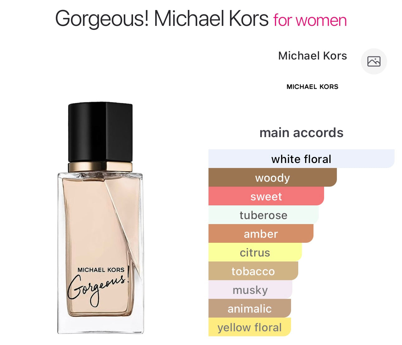 MICHAEL KORS - Gorgeous EDP Women - 5ml