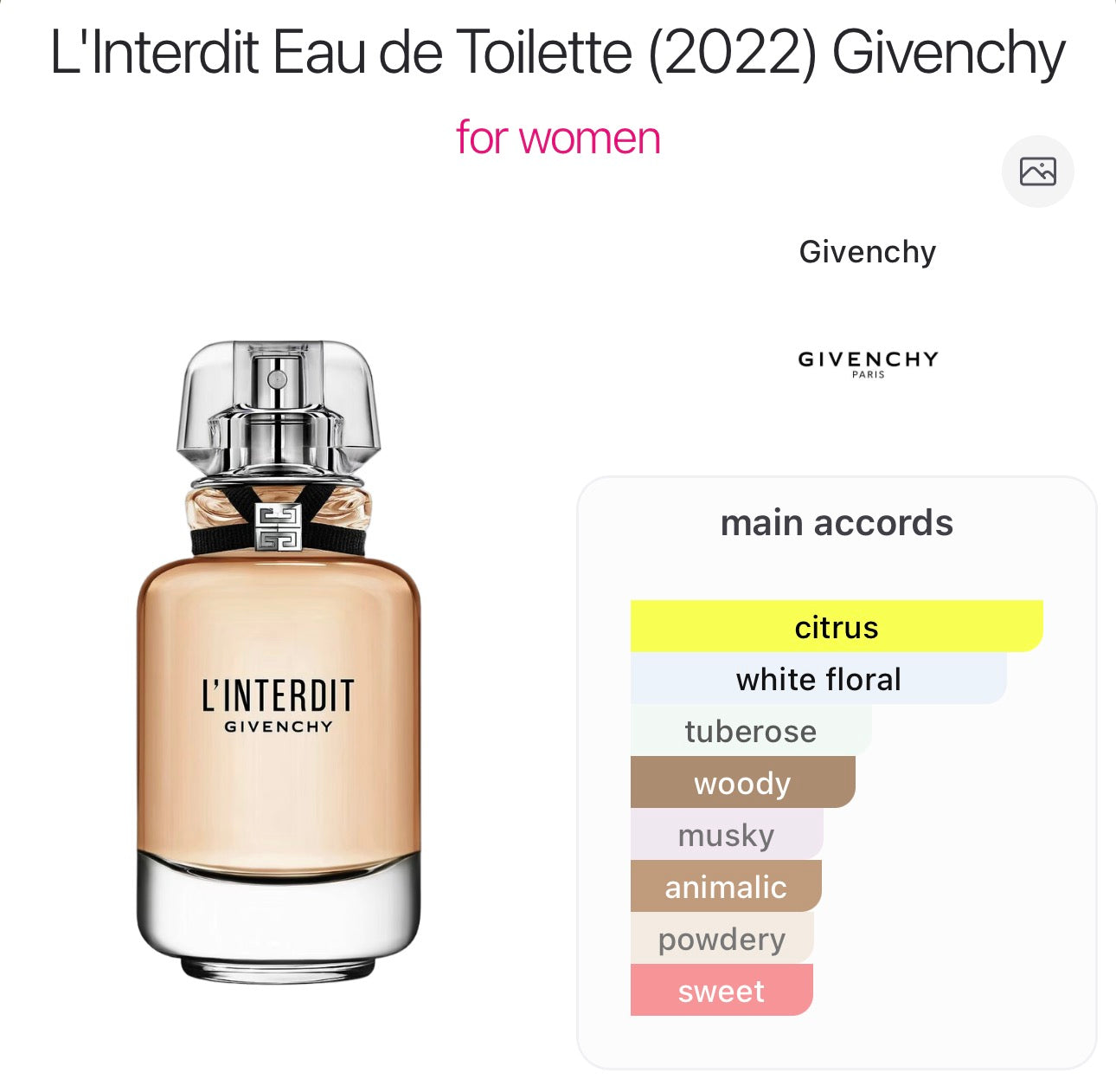 GIVENCHY - L'Interdit EDT - 10ml