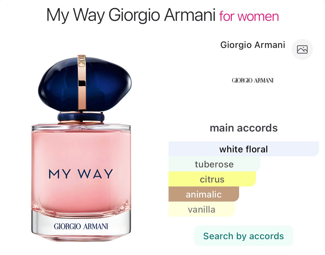 GIORGIO ARMANI - My Way Perfume For Women EDP - 15ml