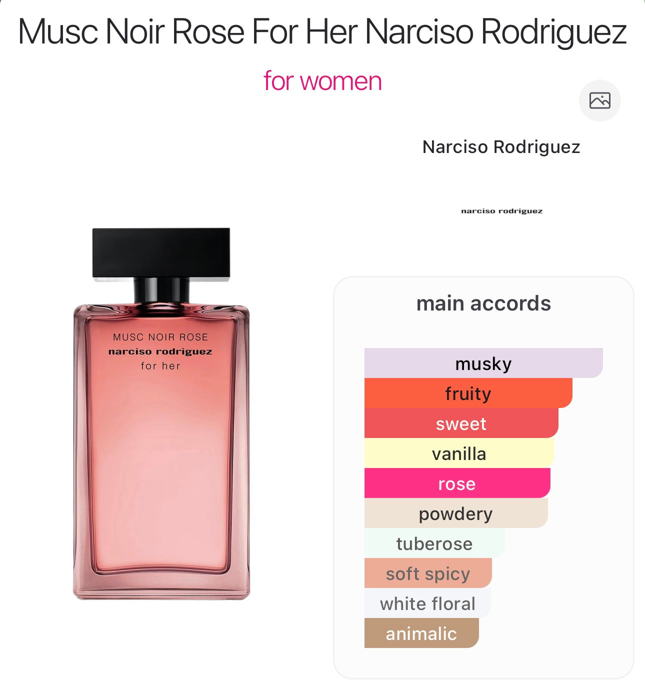 NARCISO RODRIGUEZ - Musc Noir Rose For Her EDP - 10ml