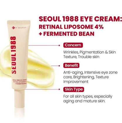 KSECRET SEOUL 1988 Eye Cream : Retinal Liposome 4% + Fermented Bean 30ml