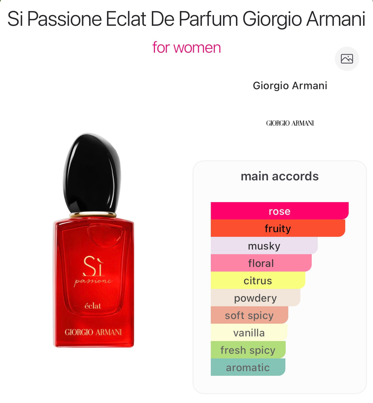 GIORGIO ARMANI - Si Passione Eclat Eau de Parfum - 7ml