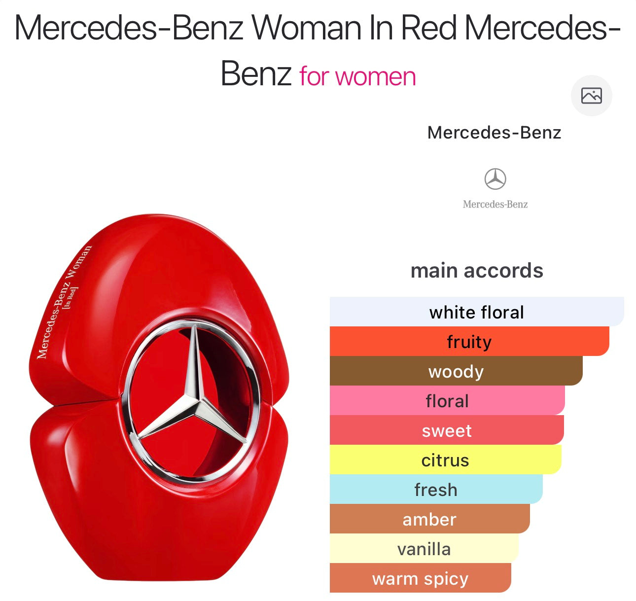 MERCEDES BENZ - in Red EDP - 10ml