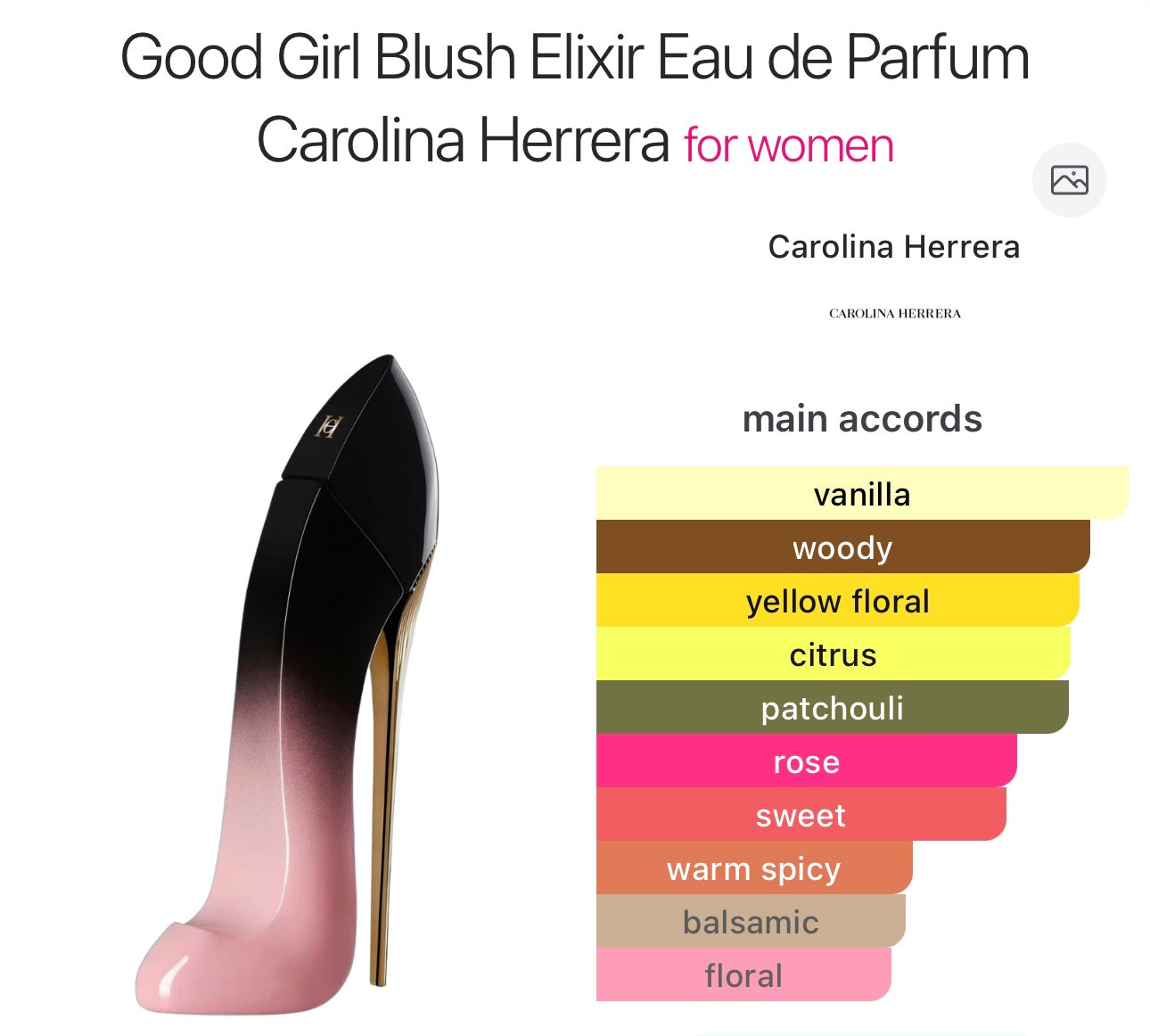 CAROLINA HERRERA - Good Girl Blush Elixir Perfume For Women EDP - 7ml