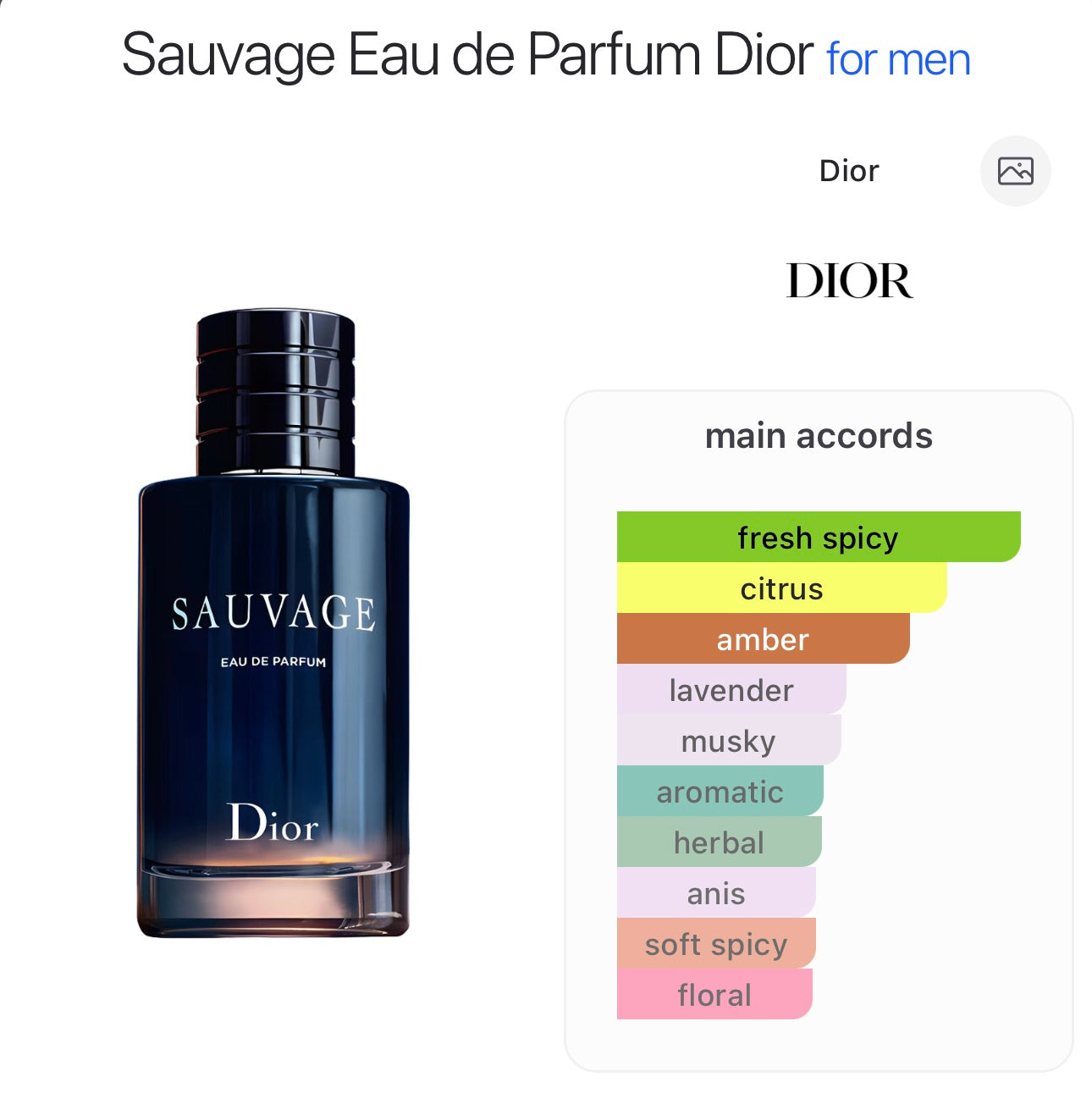 DIOR - Sauvage EDP For Men - 10ml