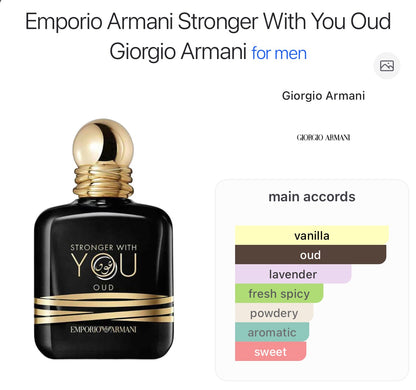 EMPORIO ARMANI - Stronger With You Oud Exclusive Edition EDP Unisex - 15ml