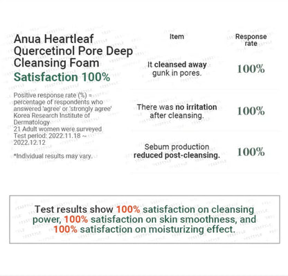 ANUA Heartleaf Quercetinol Pore Deep Cleansing Foam