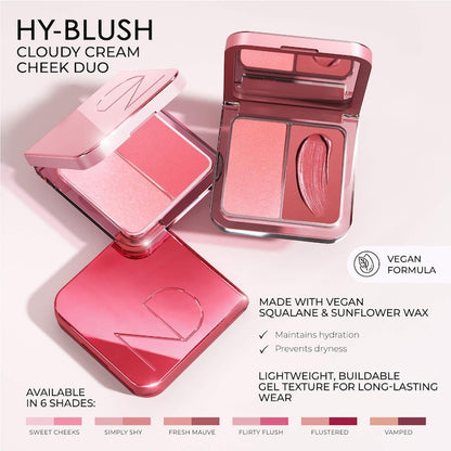 NATASHA DENONA - Hy-Blush Cloudy Cream Cheek Duo - FLUSTERED