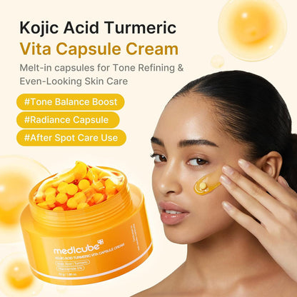 MEDICUBE - Kojic Acid Turmeric Vita Capsule Cream - 53g