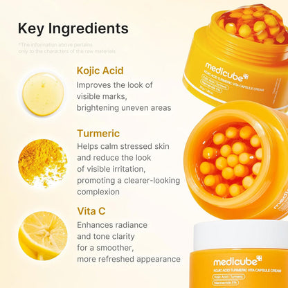 MEDICUBE - Kojic Acid Turmeric Vita Capsule Cream - 53g