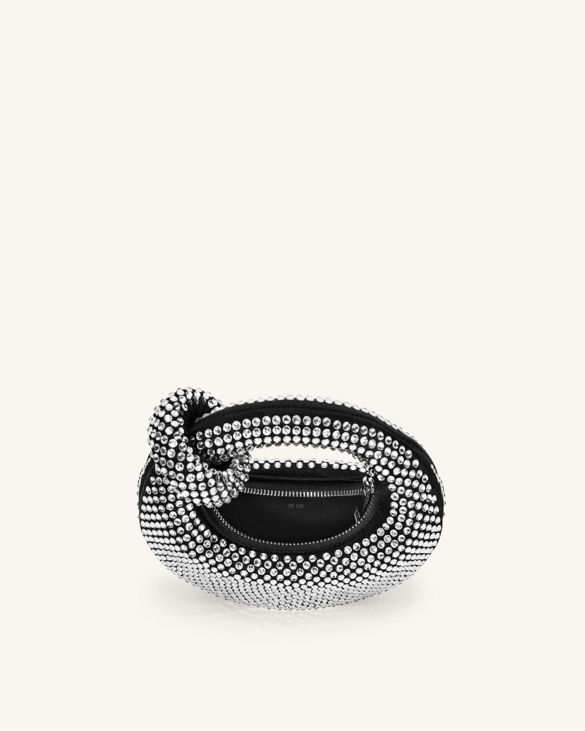 JWPEI - Abacus Artificial Crystal Mini Top Handle Bag - BLACK