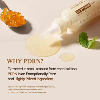 HEVEBLUE - Salmon Caring Newpair PDRN Booster 100,000 Shot Essence Set