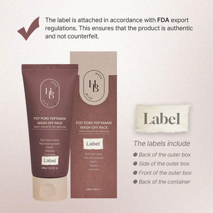HEVEBLUE - Pot Pore Peptamin Wash Off Pack 100g
