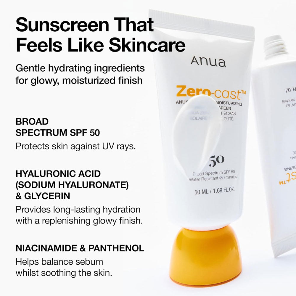 Anua Zero-Cast Moisturizing Finish Sunscreen