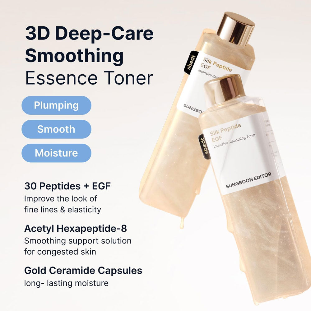 SUNGBOON EDITOR - Silk Peptide EGF Intensive Smoothing Toner - 300ml