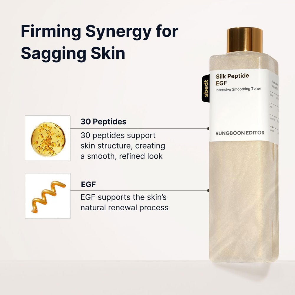 SUNGBOON EDITOR - Silk Peptide EGF Intensive Smoothing Toner - 300ml