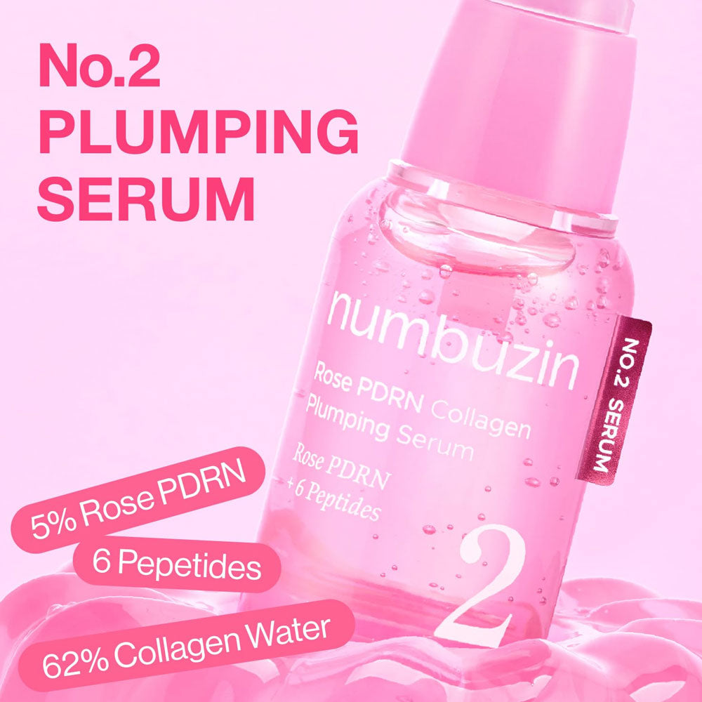 Numbuzin No.2 Rose PDRN Collagen Plumping Serum