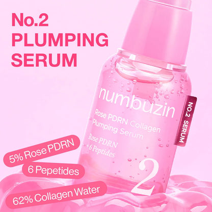 Numbuzin No.2 Rose PDRN Collagen Plumping Serum