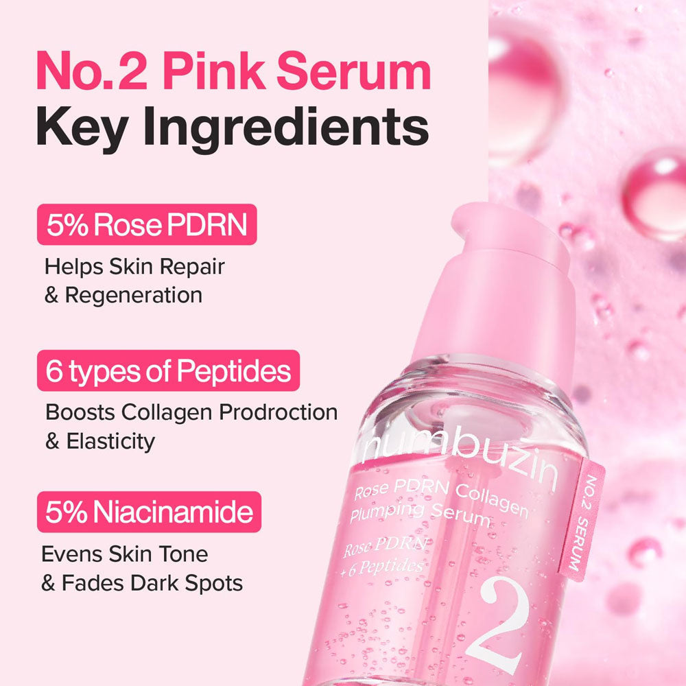 Numbuzin No.2 Rose PDRN Collagen Plumping Serum