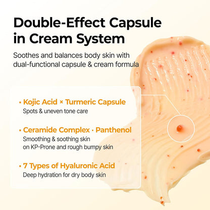 Dr.MELAXIN - Kojic Acid Turmeric Capsule Body Cream - 200g