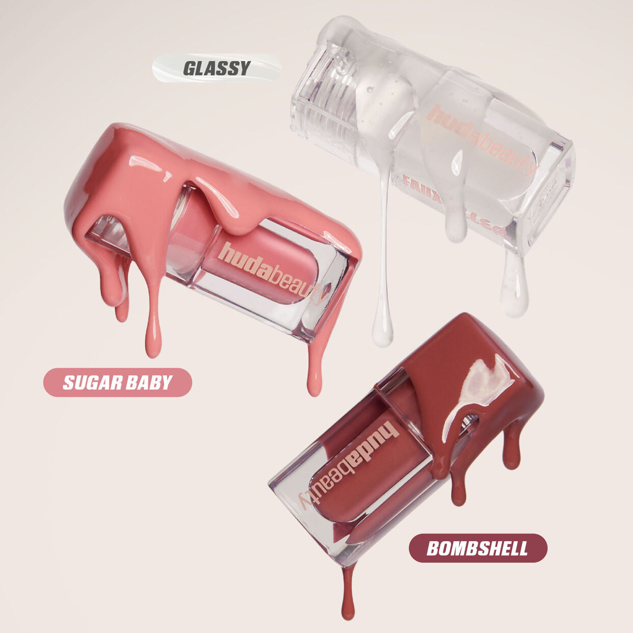 HUDA BEAUTY Mini Glossiest Lip Gloss Set