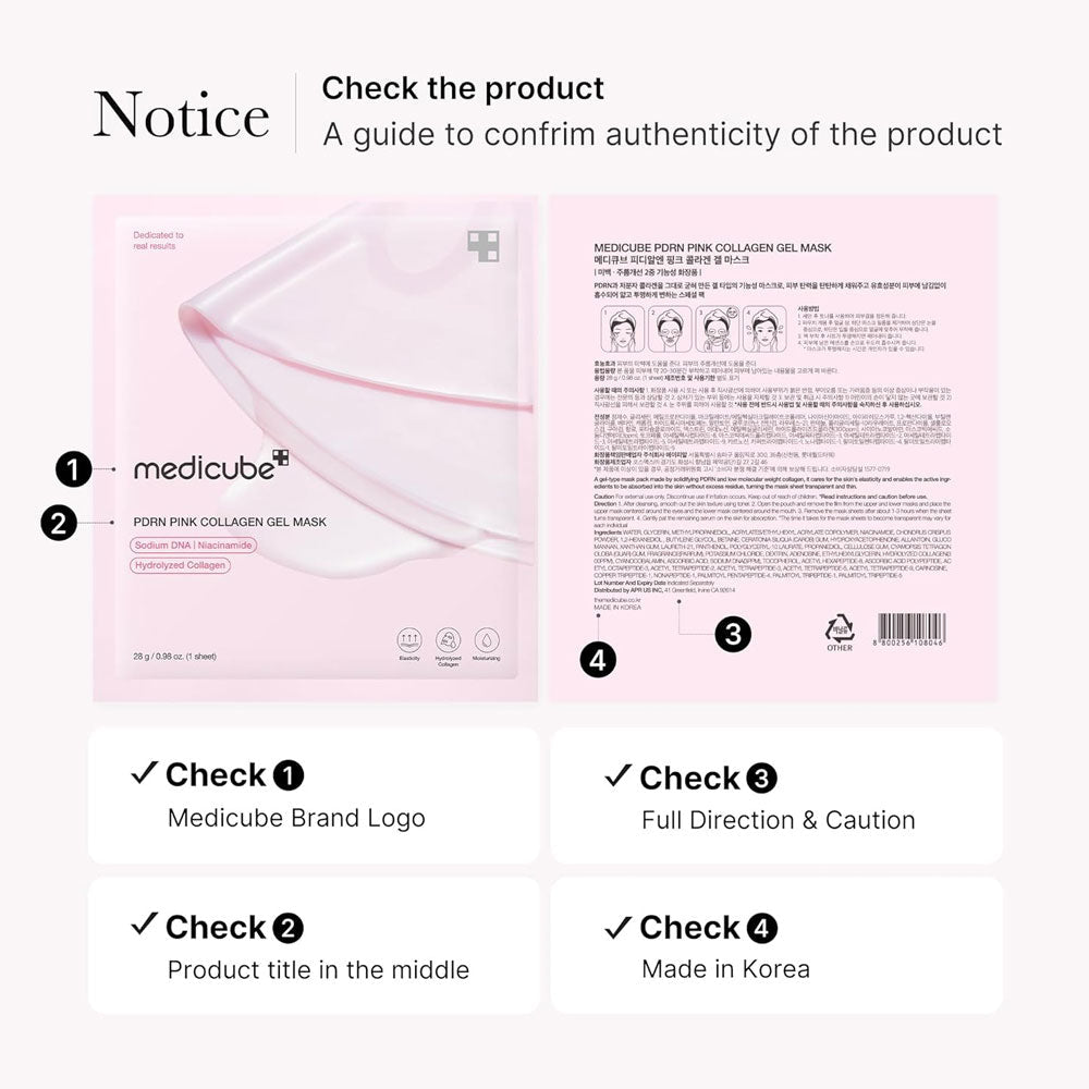 MEDICUBE PDRN Pink Collagen Gel Mask - 1 Sheet Mask