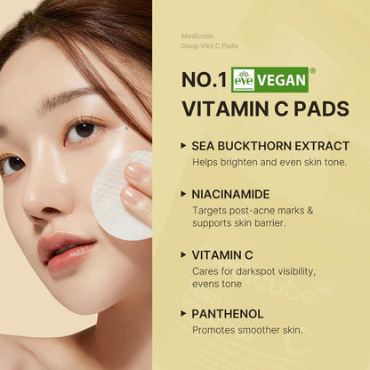 MEDICUBE - Deep Vita C Facial Pads - 70 Pads