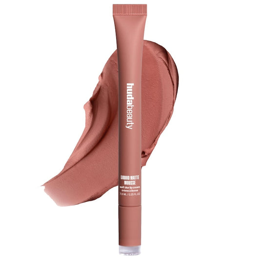 HUDA BEAUTY - Liquid Matte Mousse Soft Blur Lip Cream - Bombshell Pinky Brown