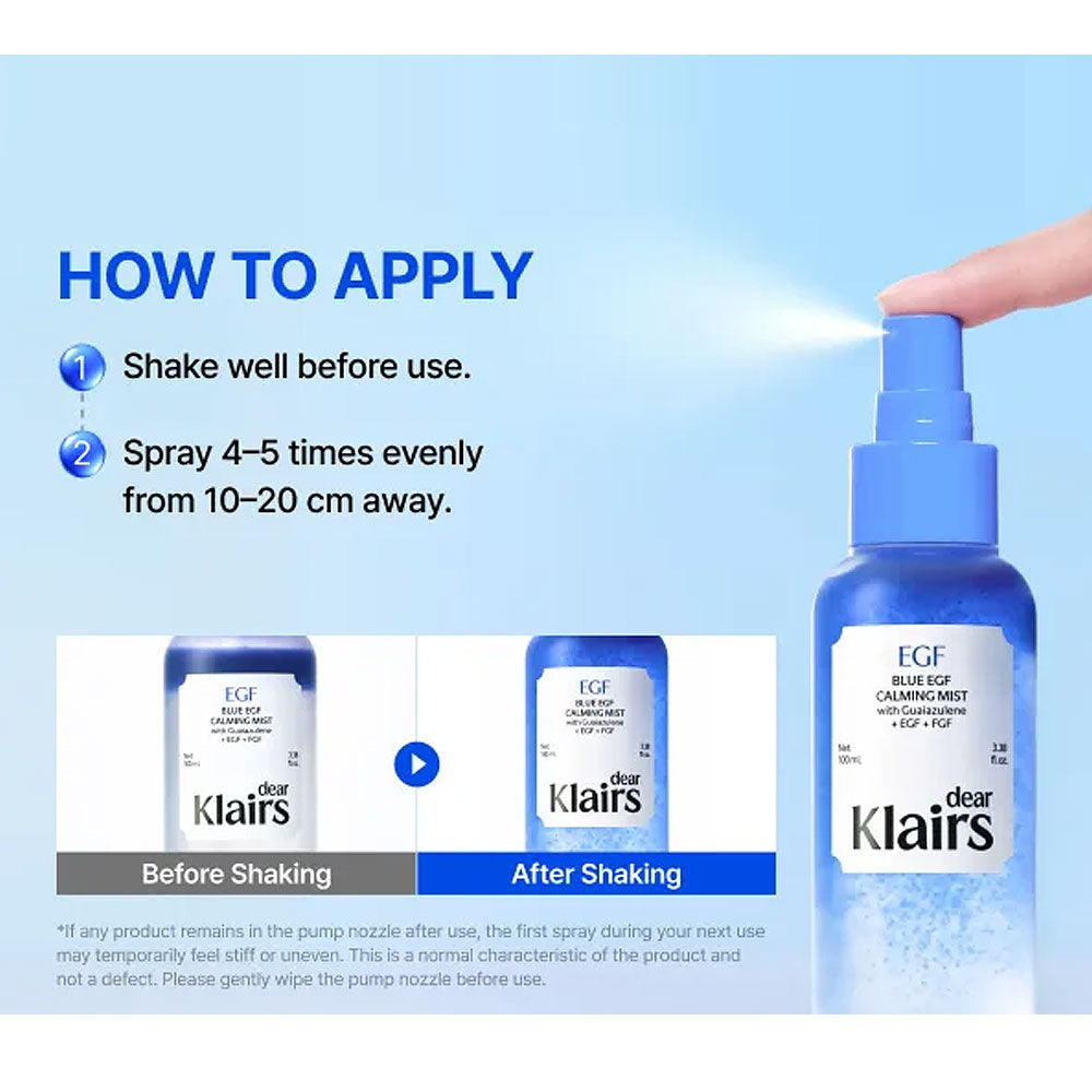 Dear Klairs - Blue EGF Calming Mist - 100ml