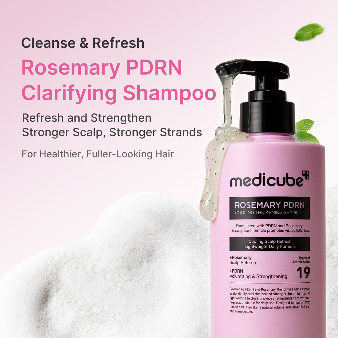 MEDICUBE - Rosemary PDRN Cooling Thickening Shampoo - 400ml