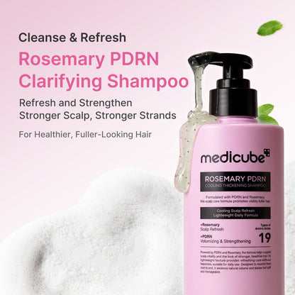 MEDICUBE - Rosemary PDRN Cooling Thickening Shampoo - 400ml