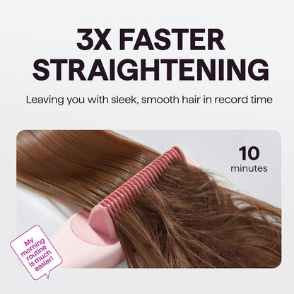 Wavytalk Pro Steam Hair Straightener Brush, Steamline Pro 3 in 1 Straightening Brush