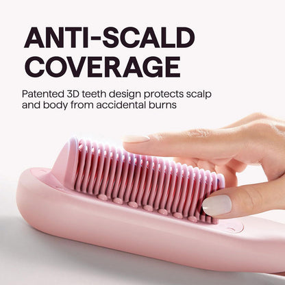 Wavytalk Pro Steam Hair Straightener Brush, Steamline Pro 3 in 1 Straightening Brush