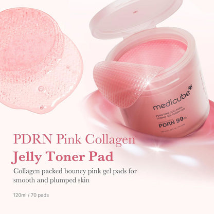 MEDICUBE - PDRN Pink Collagen Toning Gel Toner Pad - 70 Pads