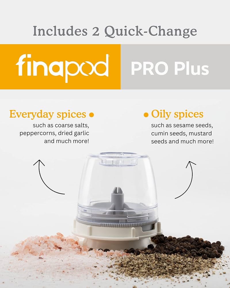 FinaMill Battery-Operated Grinder Set - 2 Quick-Change ProPlus Pods