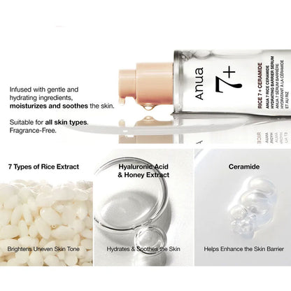 ANUA 7+ Rice Ceramide Hydrating Barrier Serum 50ml