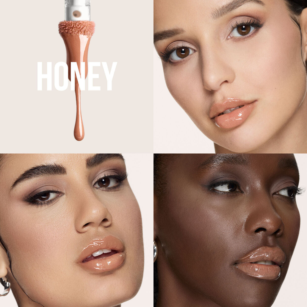 HUDA BEAUTY - FAUXFILLER Extra Shine Lip Gloss - HONEY