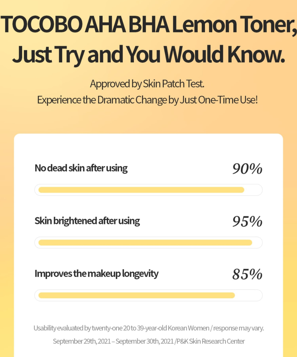 TOCOBO - AHA BHA Lemon Toner - 150ml