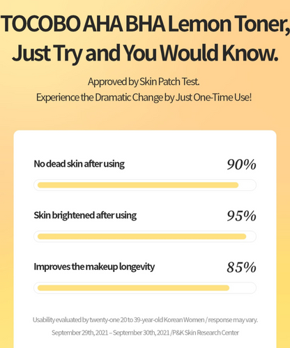 TOCOBO - AHA BHA Lemon Toner - 150ml