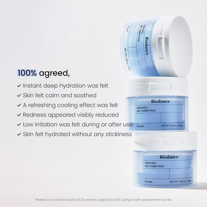 BIODANCE - Ceranol Gel Toner Pads