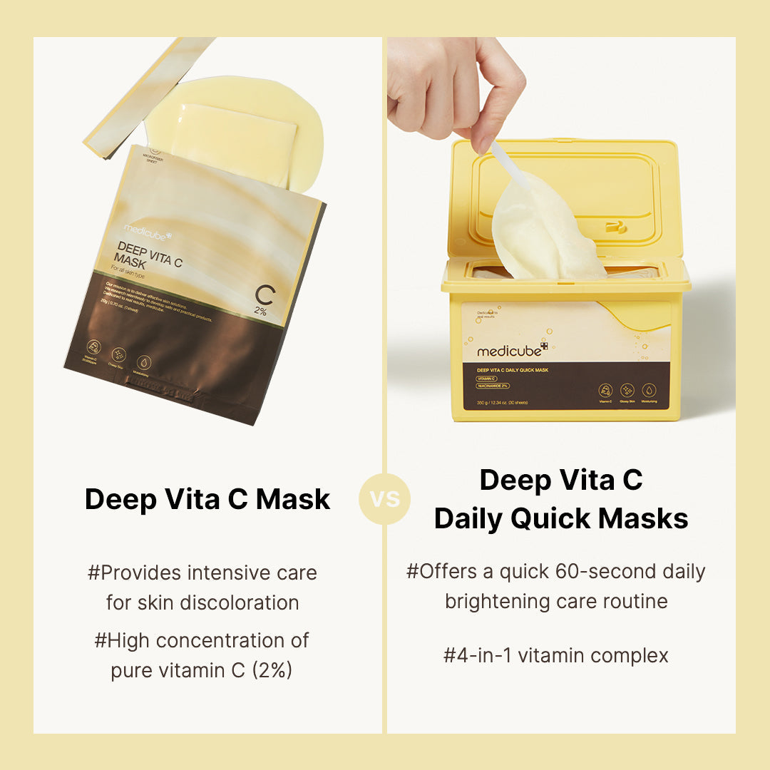 MEDICUBE - Deep Vita C Daily Quick Masks