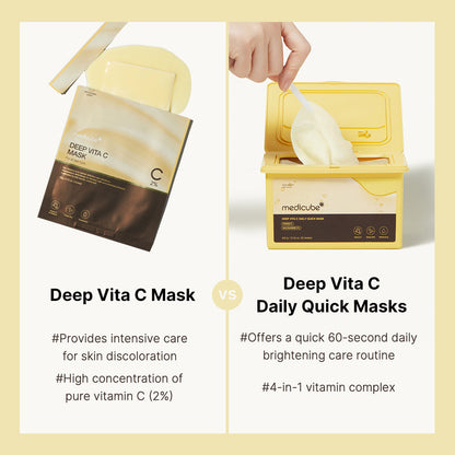 MEDICUBE - Deep Vita C Daily Quick Masks