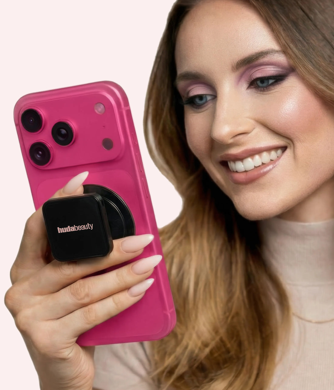 HUDA BEAUTY - Easy Bake Pressed Phone Grip - CHERRY BLOSSOM CAKE